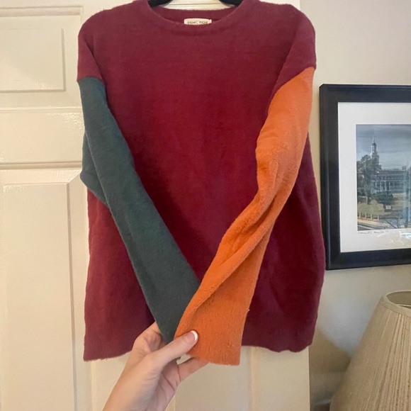 Moa Moa Color Block Sweater 80s Style - Picture 1 of 5
